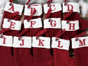 Weihnachts Alphabet Stricksocken Weihnachtsbaumschmuck …