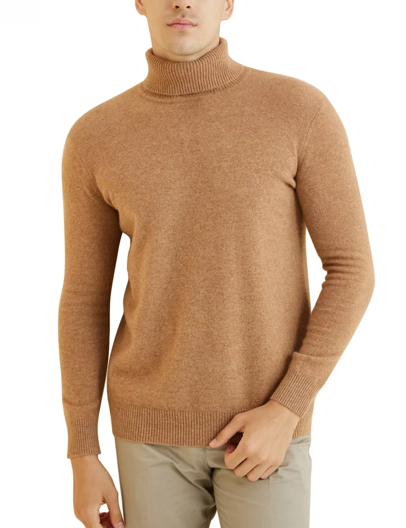 Strickpullover für Männer, Rollkragenpullover aus 100 % Merinowolle, 2023, Herbst und Winter, warm, langärmelig, Pullover für männliche koreanische Luxuskleidung