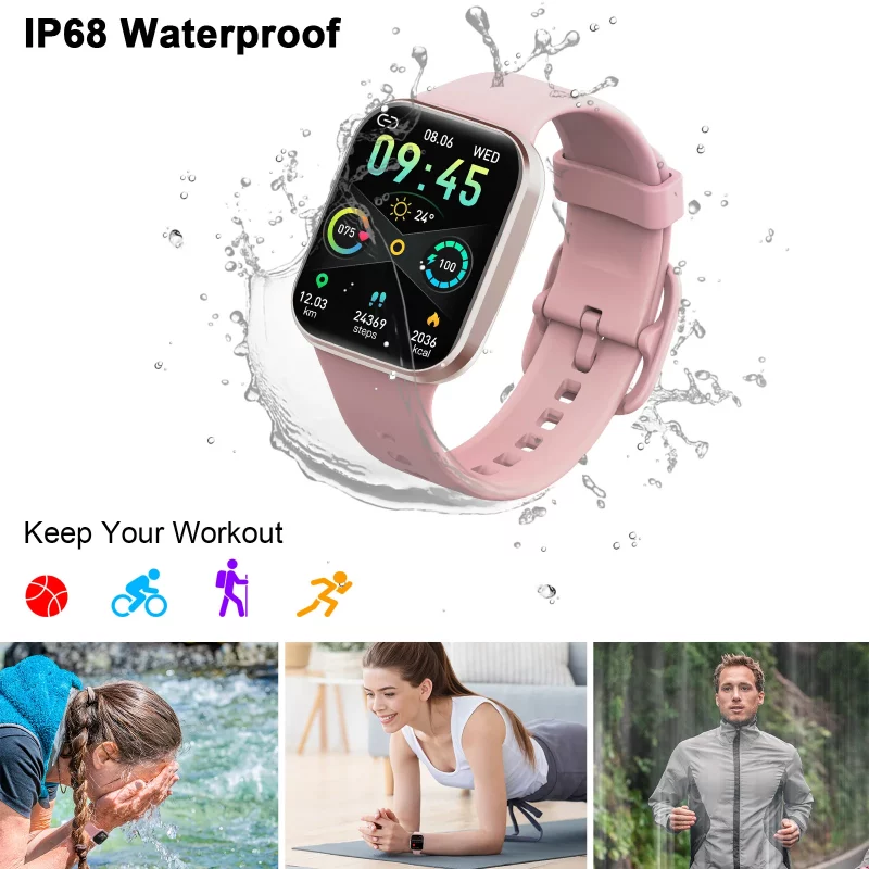 Smartwatch, Fitness-Tracker-Uhr für Männer und Frauen, 1,69 Zoll Touch-Smartwatch, Fitnessuhr mit Schrittzähler/Schlafmonitor. – Bild 5