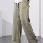Gerade Jogginghose für Herren, weites Bein, Baumwolle, Trainingshose, Kordelzug, Buchstabe, Sport, Baggy-Hose, lässige lange Hose, große Größe 8XL