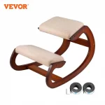 VEVOR 150KG Ergonomischer Kniestuhl aComputerstuhl Holzhocker 41/37x29x7cm Haltungskorrektur(Hickory)
