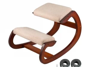 VEVOR 150KG Ergonomischer Kniestuhl aComputerstuhl Holzhocker 41/37x29x7cm Haltungskorrektur(Hickory)