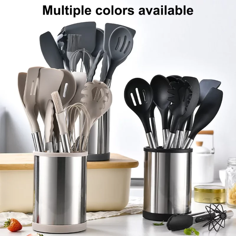 1-Set aus Silikon-Kochutensilien, hitzebeständige Silikonutensilien zum Kochen, Silikon-Küchenutensilien-Set