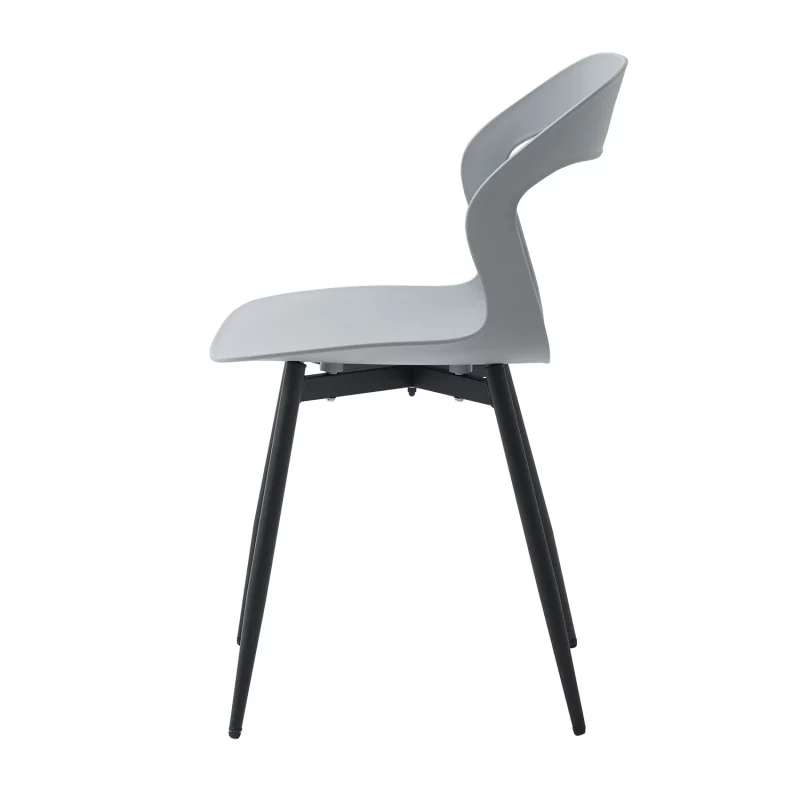 6er-Set Skandinavien-Esszimmerstühle für Esszimmermöbel, Stuhl, nordischer Designer, kreativer Haushaltsstuhl mit Rückenlehne, Weiß/Schwarz – Bild 4