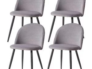 Ein Satz von 4 Küche nordischen Esszimmers tühlen Schlafzimmer Samt Kommode Party moderne Luxus Esszimmers tühle Design einzigartige Wohn möbel