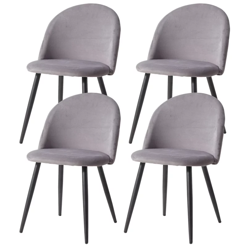 Ein Satz von 4 Küche nordischen Esszimmers tühlen Schlafzimmer Samt Kommode Party moderne Luxus Esszimmers tühle Design einzigartige Wohn möbel