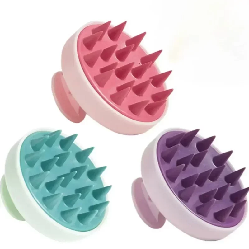 1pc Silikon Shampoo Pinsel Kopf Kopfhaut Massage Kamm Haar Waschen Kämme Bad Dusche Körper Massage Pinsel Salon Friseur Werkzeuge