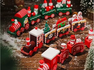 Weihnachts Zugdekoration Aus Holz