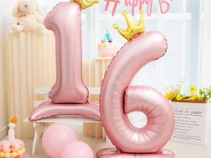 42 Zoll Crown Decor Rosa Ballon