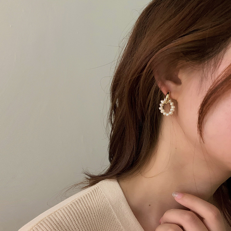 Natürliche Süßwasserperlen – Ohrringe – Elegante Süßwasserperlen-Ohrringe